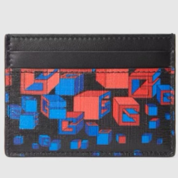Gucci Square G Space Print Card Case - Picture 1 of 2